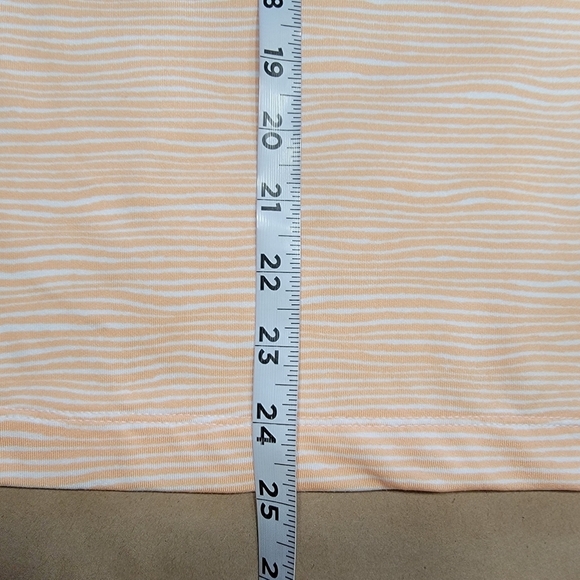 Chico's Size 3 (XL/16) Peach & White Abstract Striped Tank Top, Exc. Used Cond. - Picture 8 of 12
